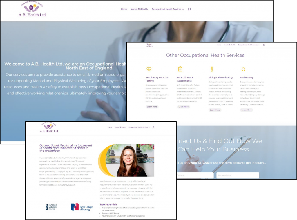 website design ab health
