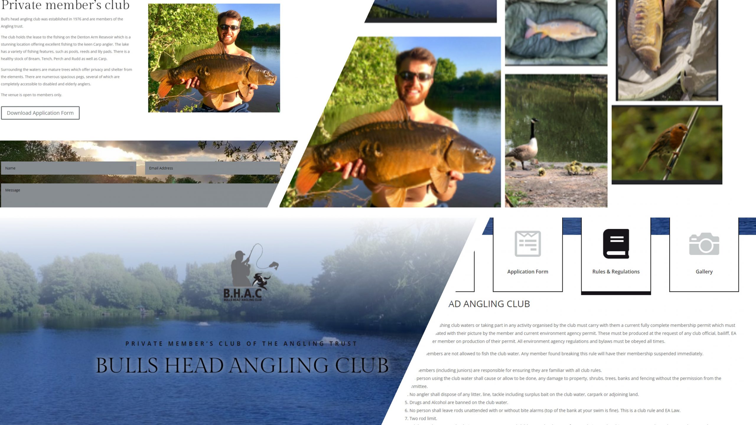 bulls head angling club website design cheshire